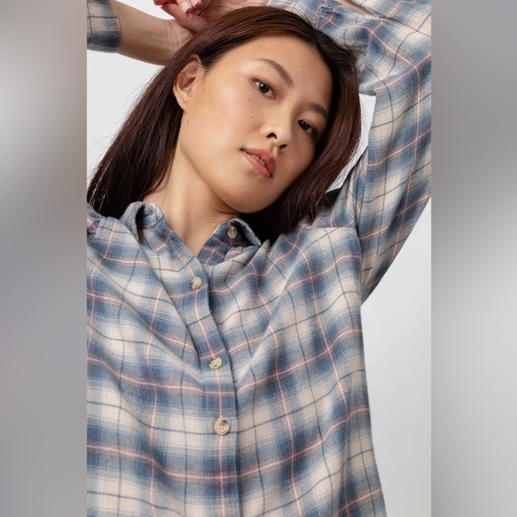 RAILS ANGELICA SHIRT NATURAL MARINE PINK - M - Picture 3 of 9